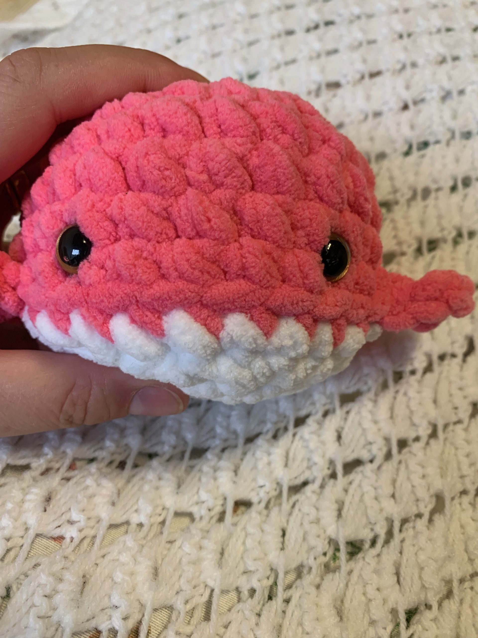 Mini Ballena Amigurumi Rosa - suave juguete de peluche tejido a mano - Imagen 10