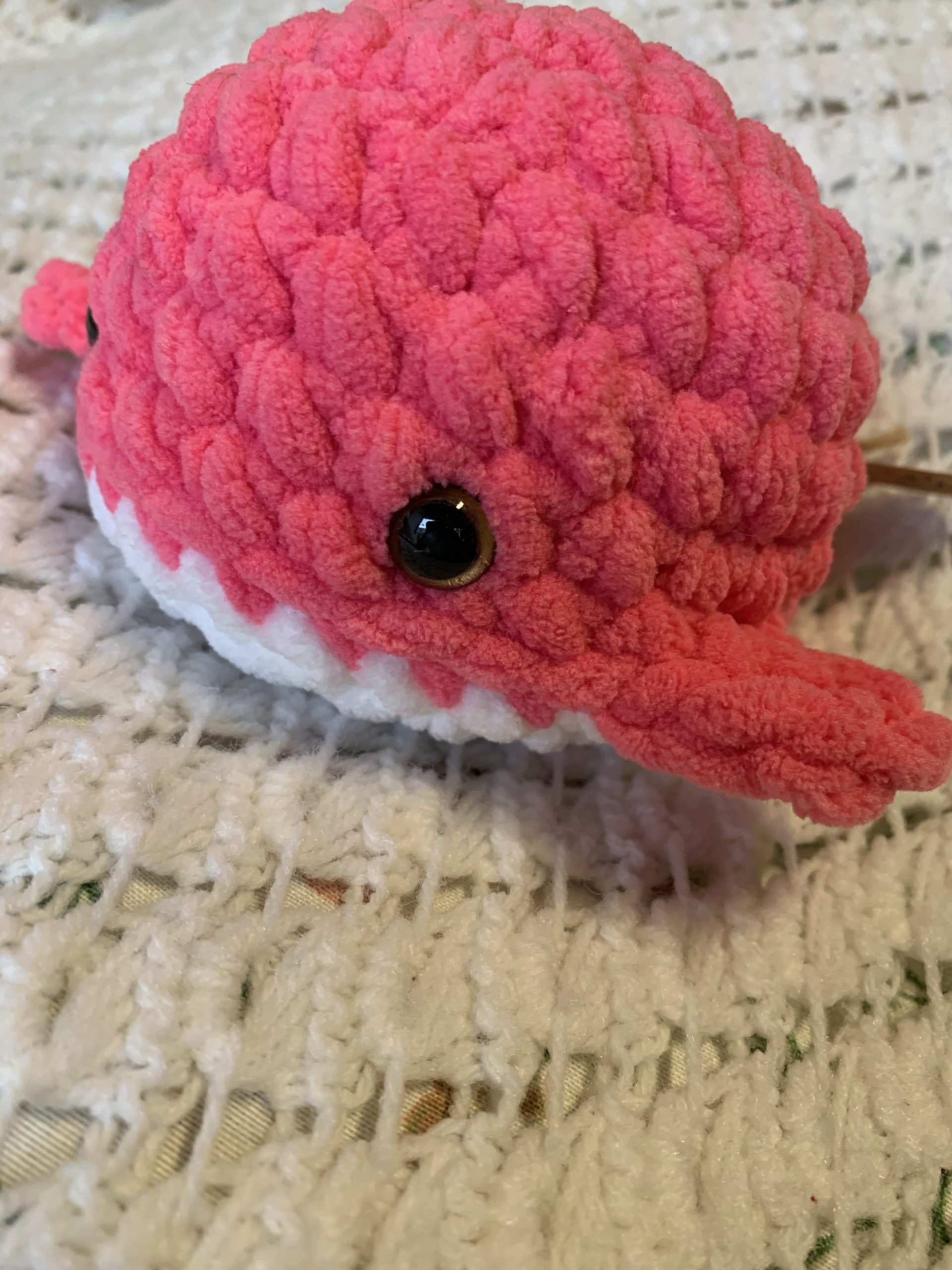 Mini Ballena Amigurumi Rosa - suave juguete de peluche tejido a mano - Imagen 8